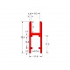 H-SHAPE FOR GLASS 5m / MATT BLACK